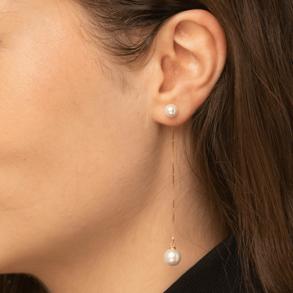 Freshwater Pearl Twin Drop Earrings