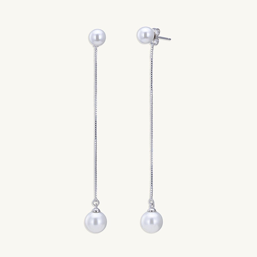 Freshwater Pearl Twin Drop Earrings