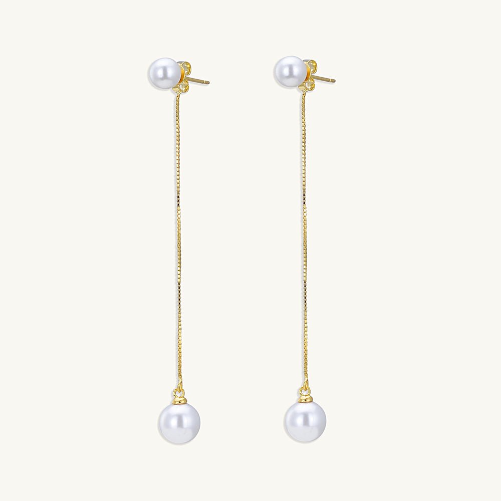 Freshwater Pearl Twin Drop Earrings