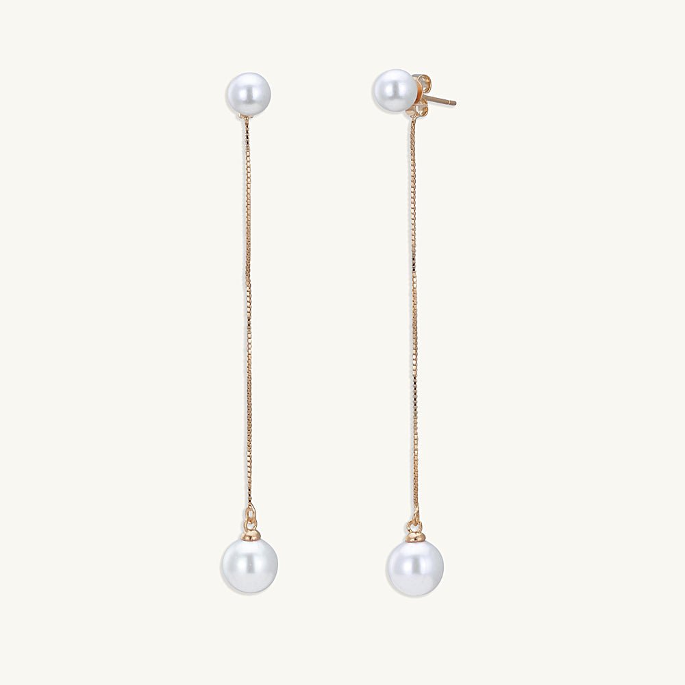 Freshwater Pearl Twin Drop Earrings