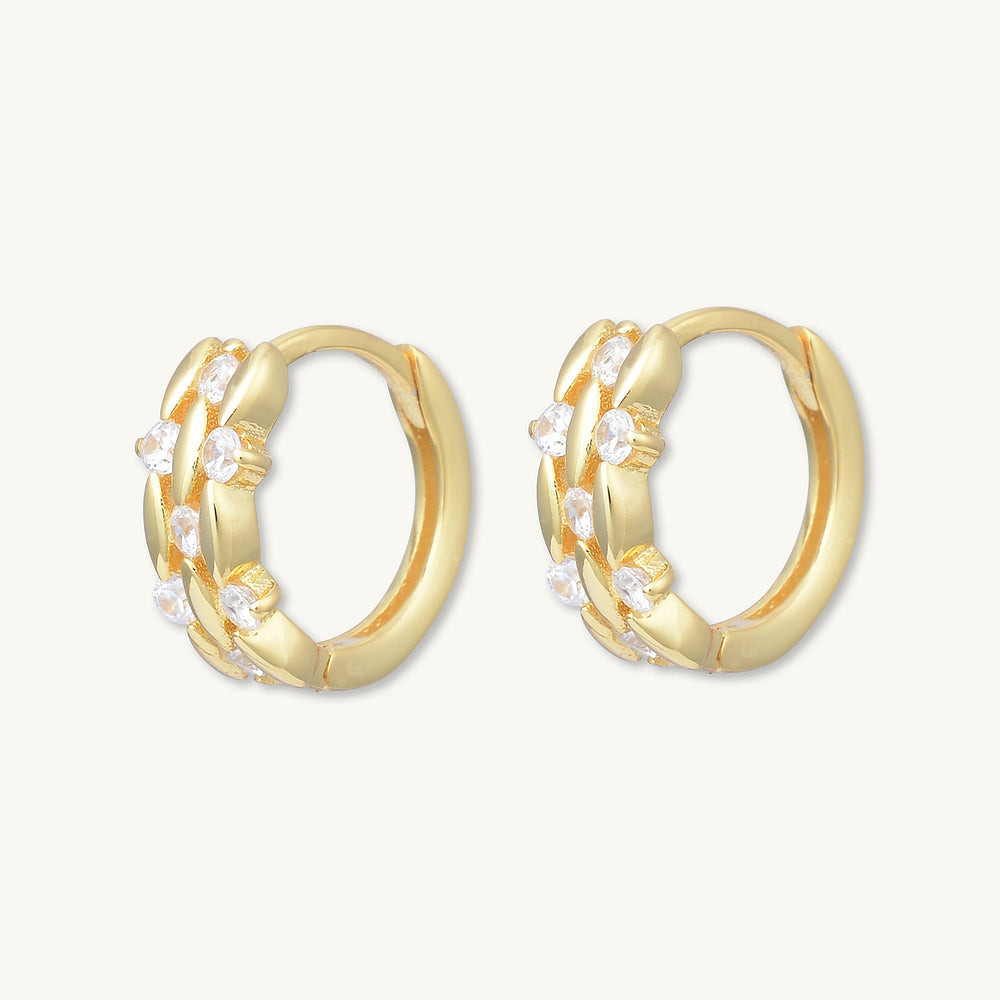 Gaia Sapphire Huggie Hoop Earrings