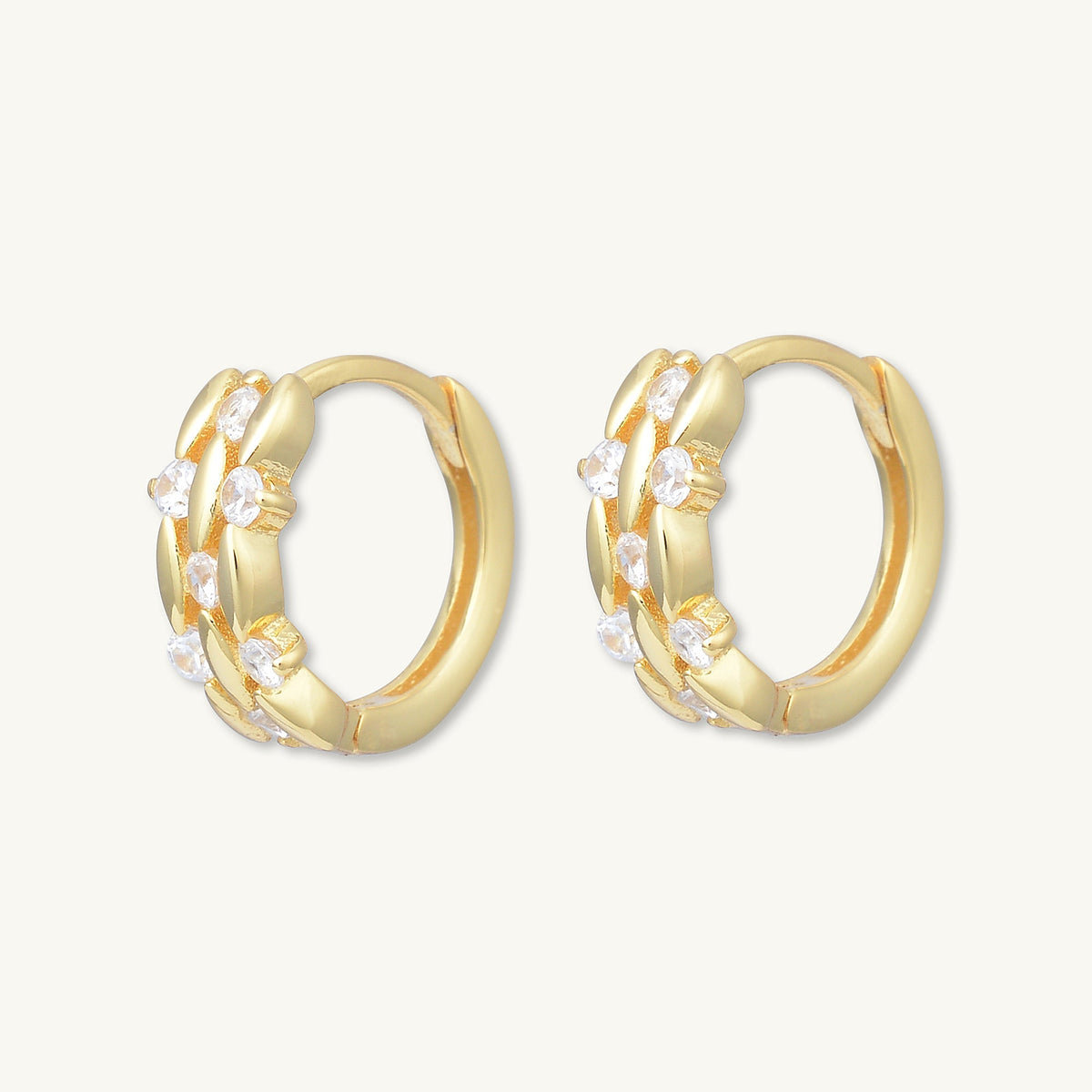 Gaia Sapphire Huggie Hoop Earrings