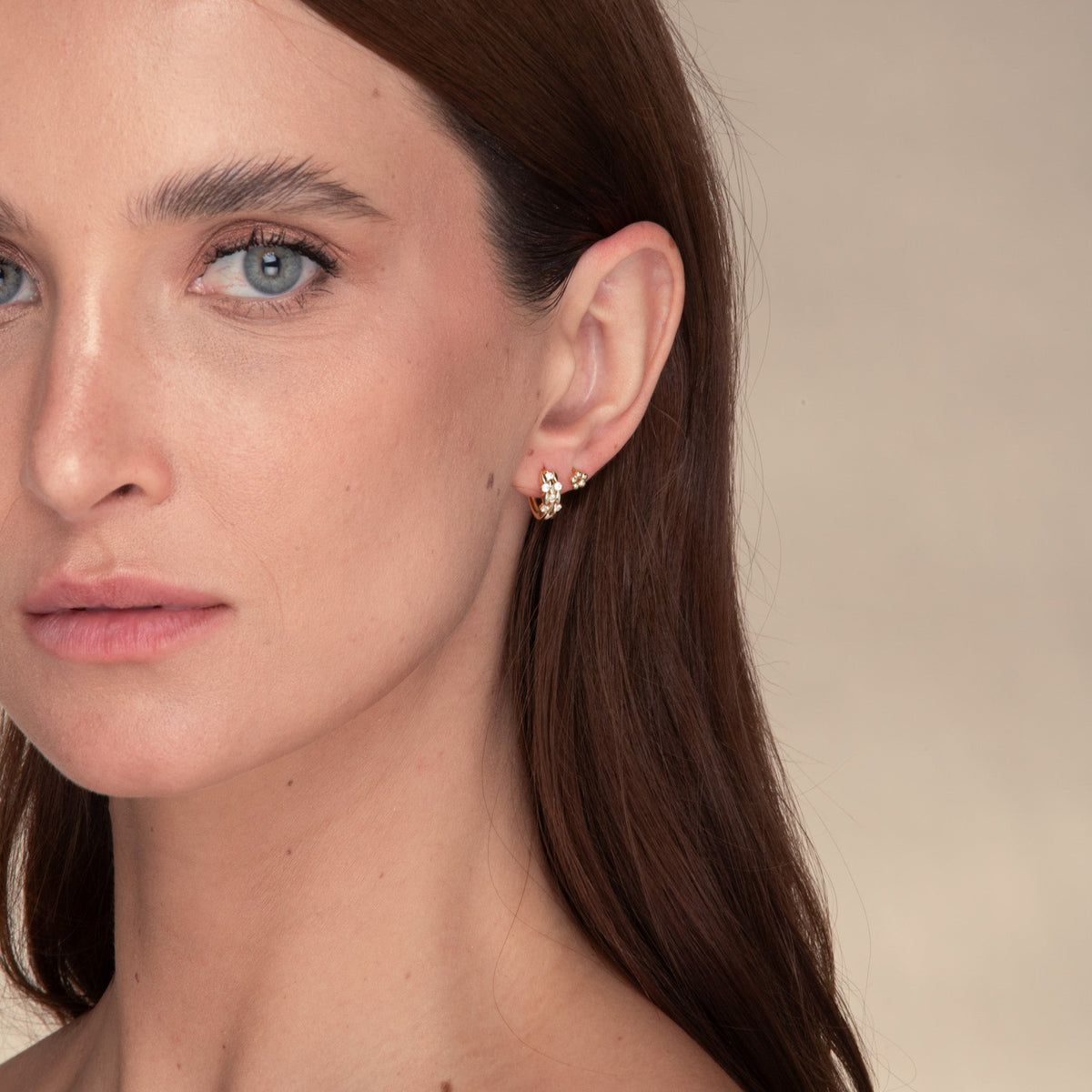 Gaia Sapphire Huggie Hoop Earrings