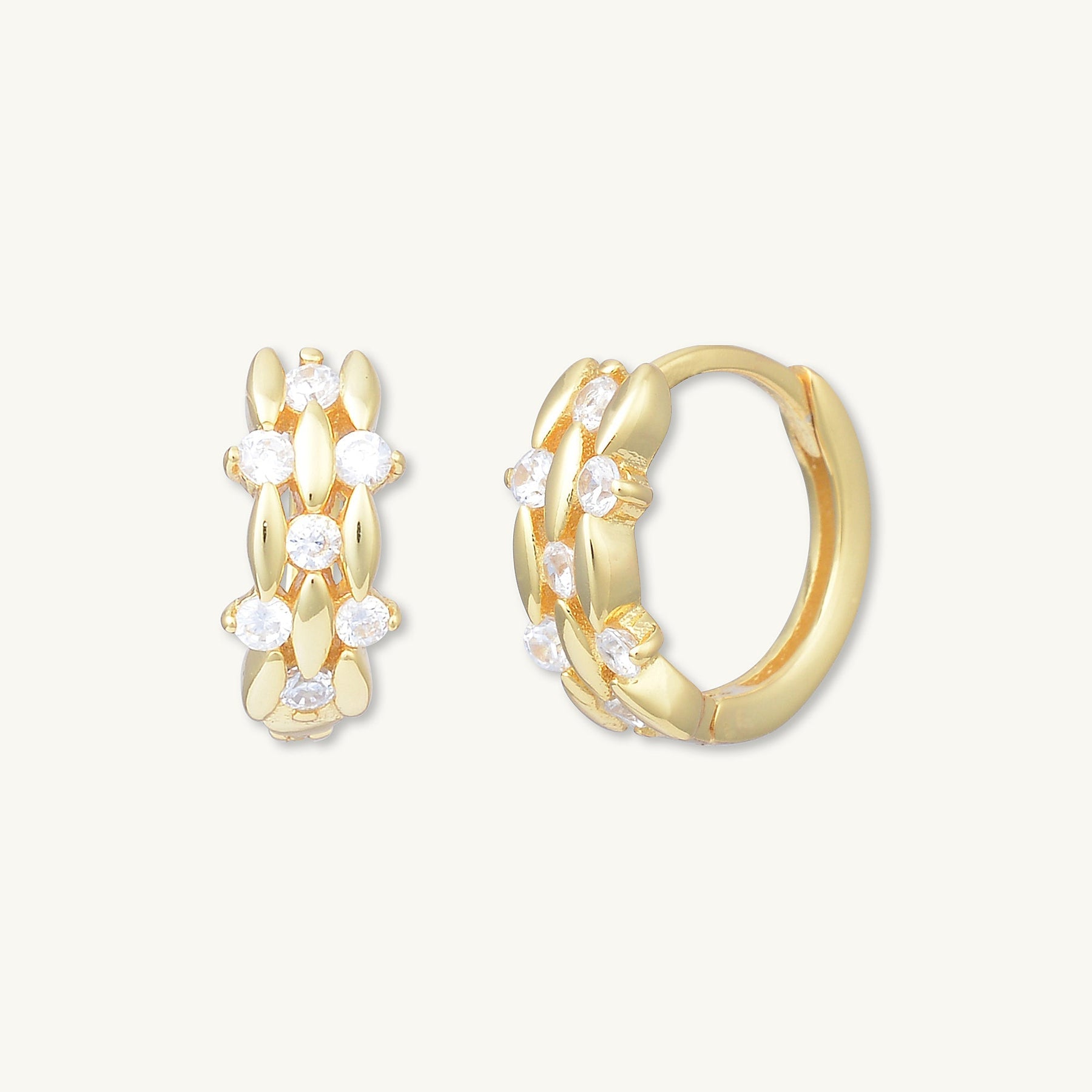 Gaia Sapphire Huggie Hoop Earrings