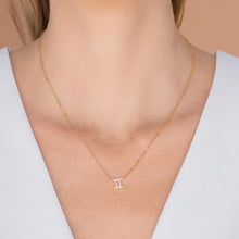 Gemini Sapphire Charm Zodiac Star Sign Necklace