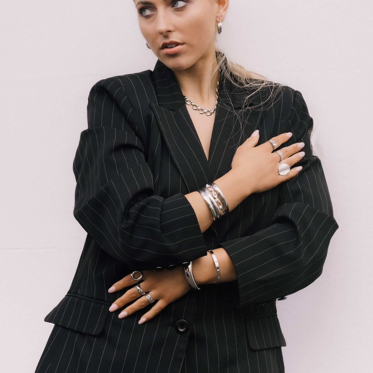 Goddess Pearl Open Cuff Bangle