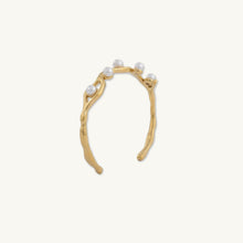 Goddess Pearl Open Cuff Bangle