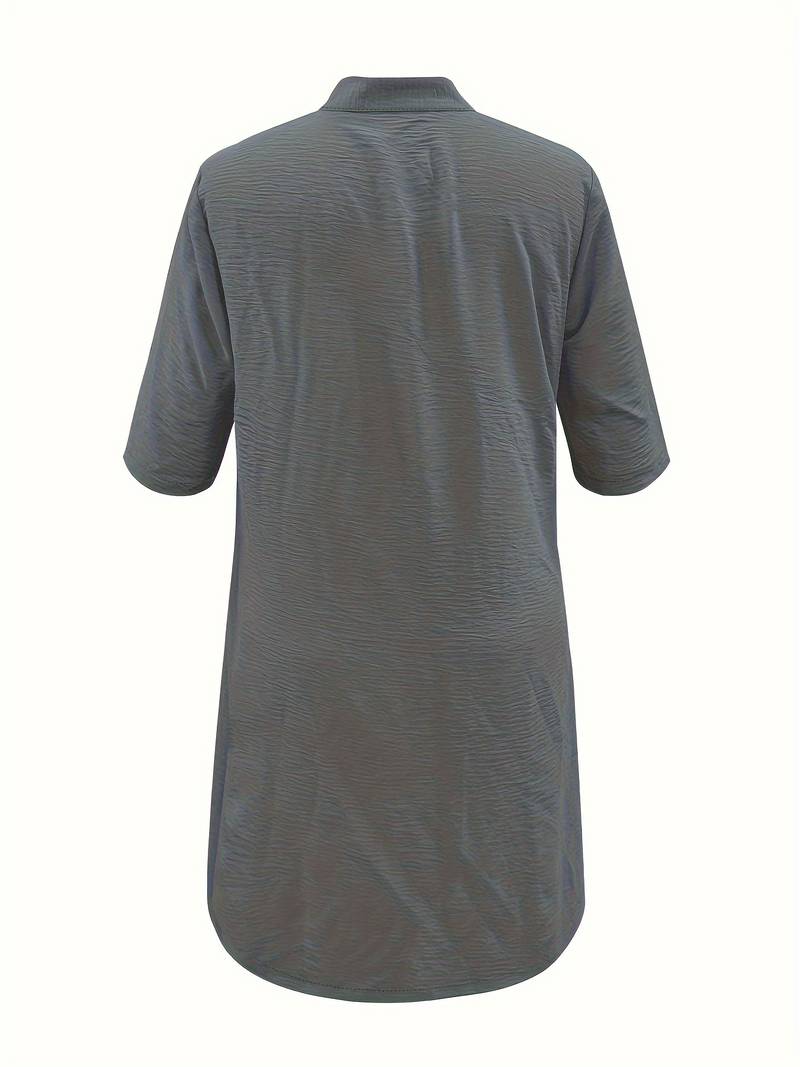 Maelis Robe Chemise Femme – Classic Elegant Dress with Straight Cut and Chic Buttoning