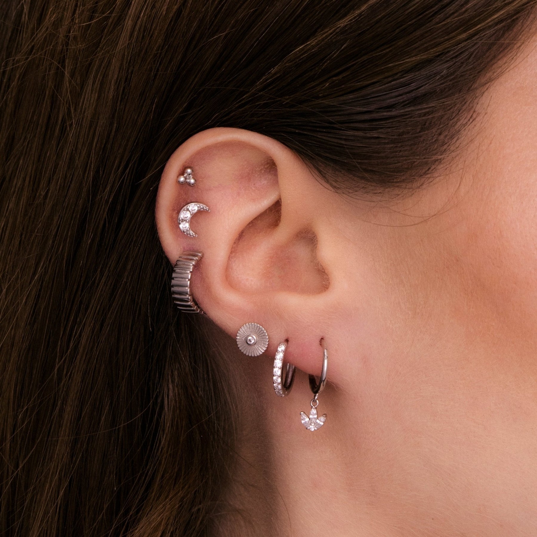 Growth Lotus Dangling Earrings