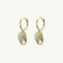 Hammered Disc Huggie Earrings