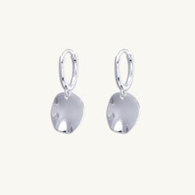 Hammered Disc Huggie Earrings