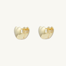 Heart Dome Huggie Earrings