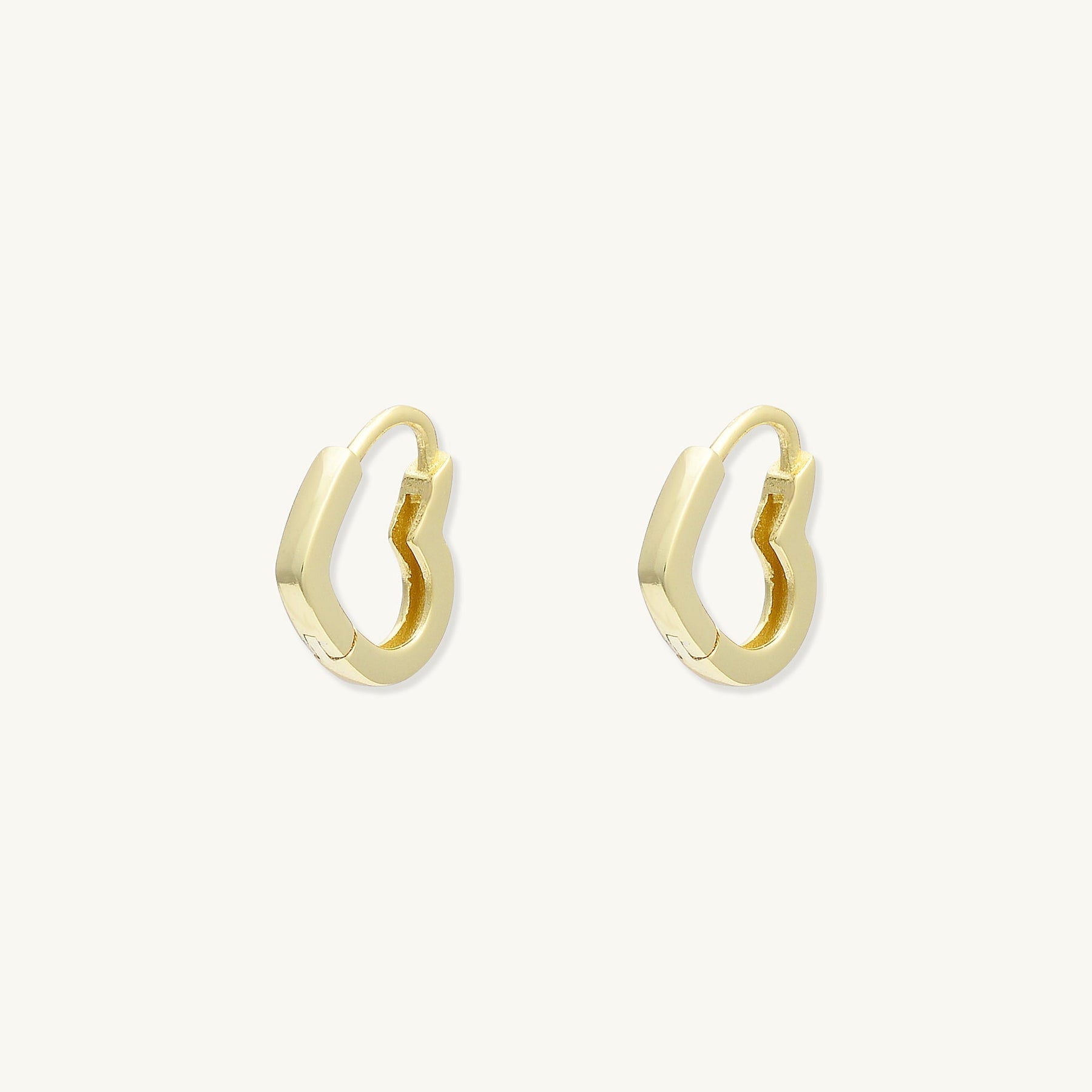 Heart Huggie Hoop Earrings