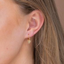 Heart Huggie Hoop Earrings