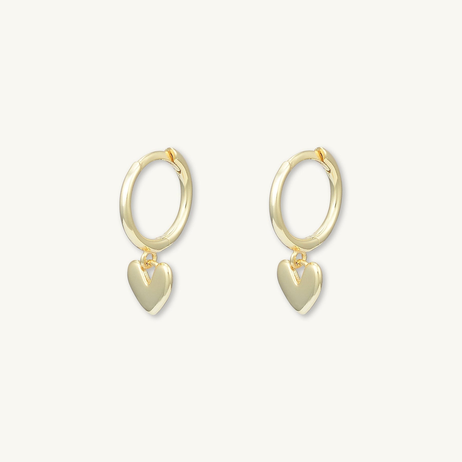 Heart Huggie Hoop Earrings