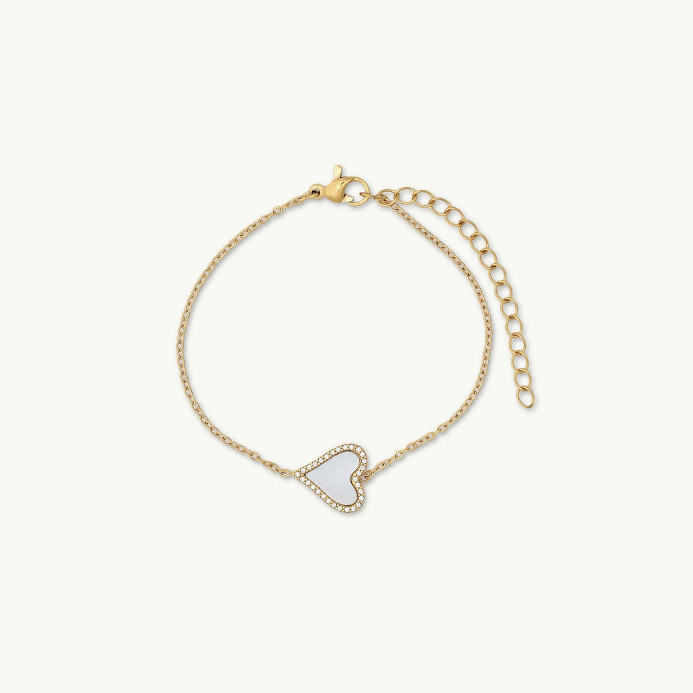 Heart Mother of Pearl Bracelet