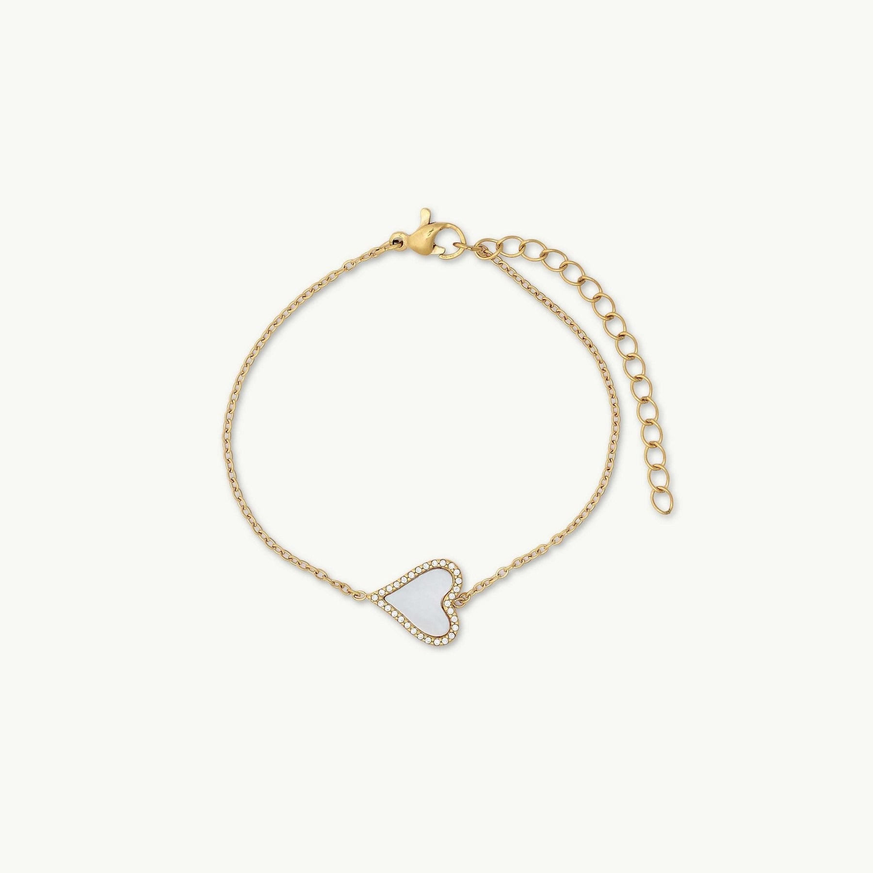 Heart Mother of Pearl Bracelet