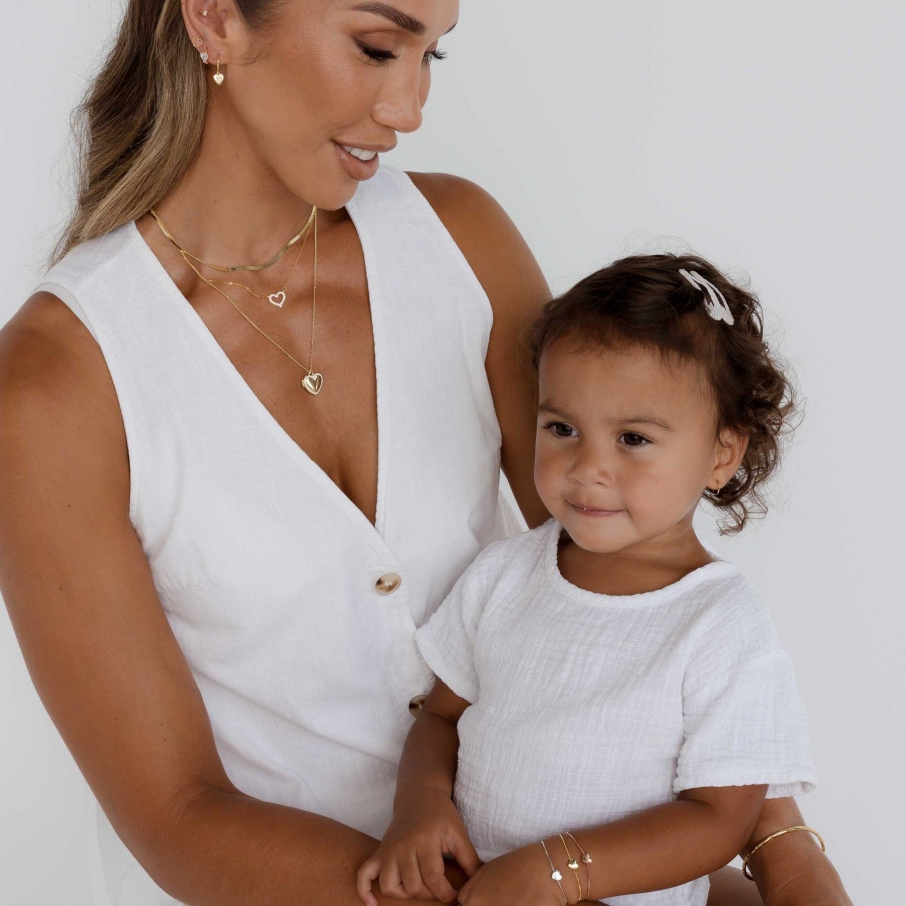 Heart Sapphire Photo Locket Necklace