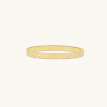 Heart Zirconia Hinged Bangle Bracelet
