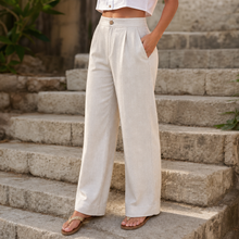 Trueline – Cotton Blend Wide Leg Trousers