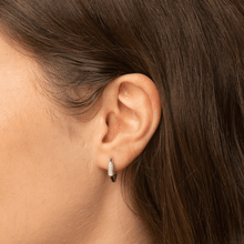 Hexagon Sapphire Huggie Earrings