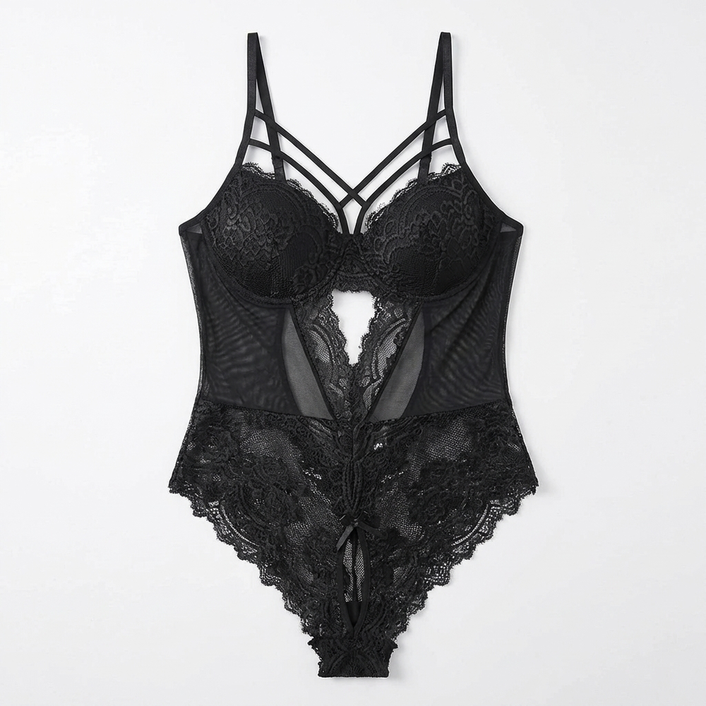 Noirette – Women's Strappy Lace Bodysuit