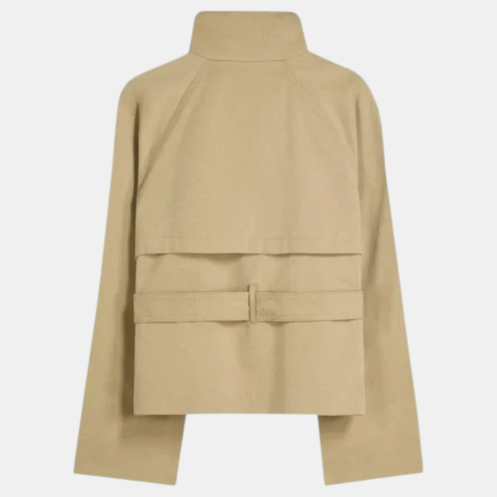 Women's Premium Short Trench Jacket – Elegant Trench with Adjustable Belt