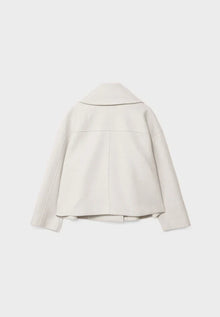 Lainey Women's Double-Breasted Jacket – Elegant Short Coat with Wide Collar & Soft and Warm Fabric