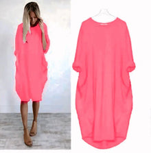 Delaney Summer Dress Woman – Lightweight Fabric, Loose Fit & Chic Round Neck