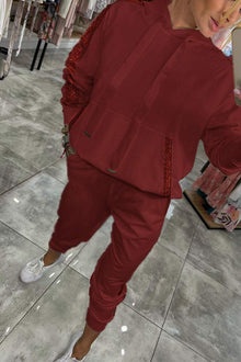 Jasmine Ensemble Loungewear Autumnal for Women – Cozy Glitter Hoodie & Soft Pants for Daily Comfort