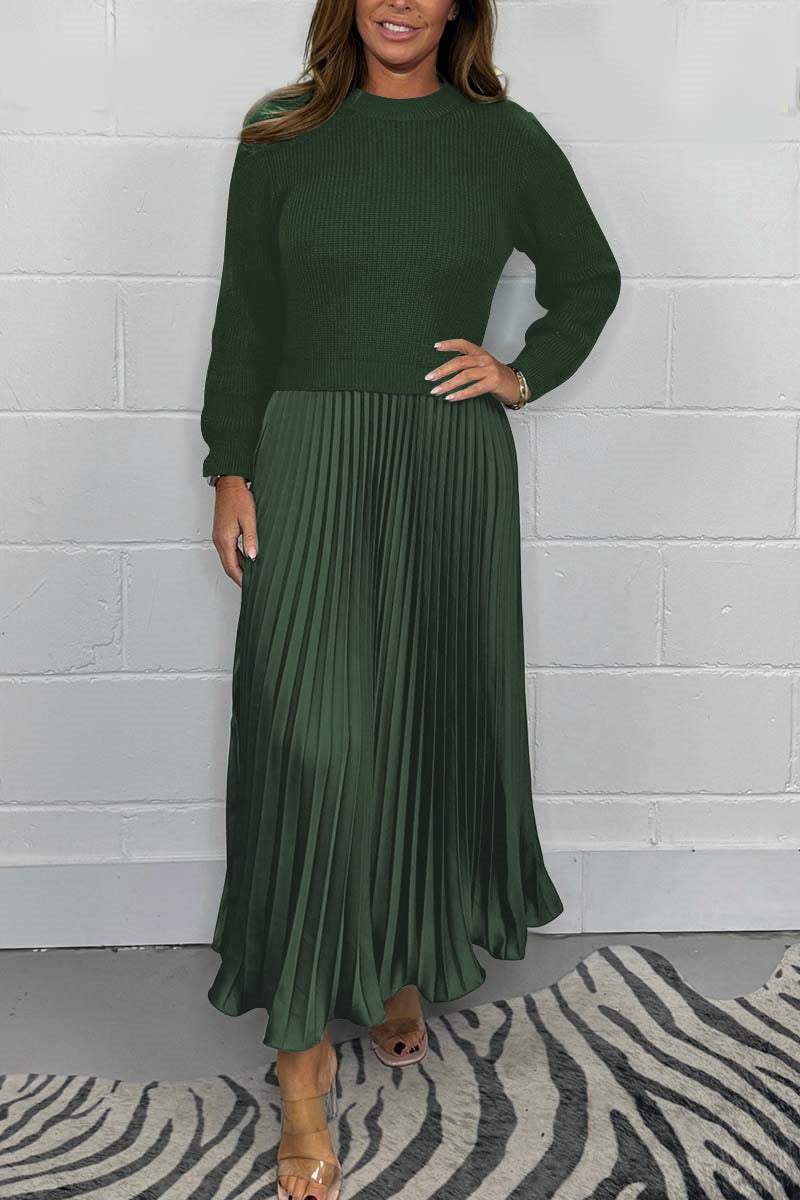 Elianna Robe Autumn Pullover for Women – Soft and Warm Knit with Pleated Hem & Elegant and Comfortable Fit