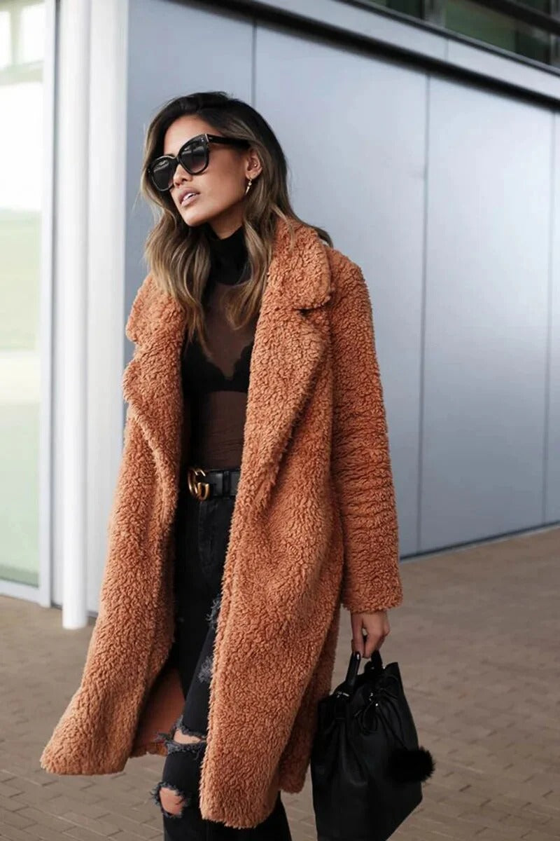 Nevaeh Teddy Coat for Women – Oversized and Soft Winter Jacket with Comfortable Plush Texture