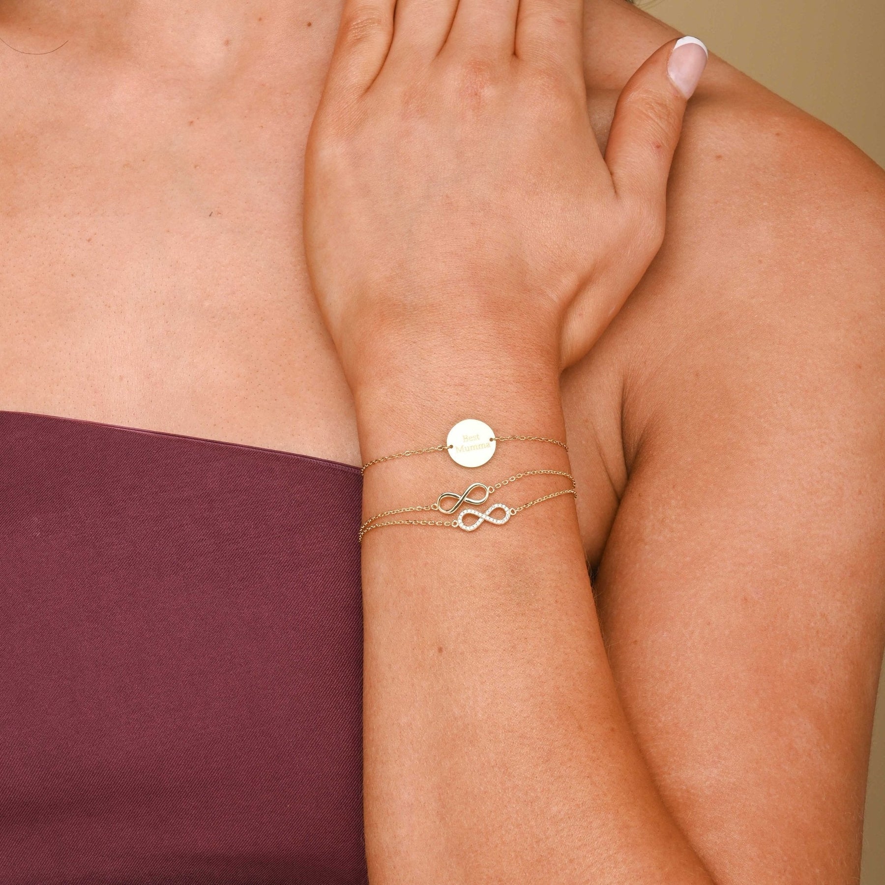 Infinity Sapphire Chain Bracelet