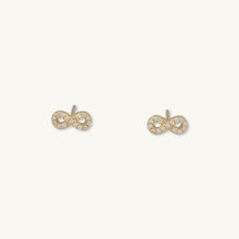 Infinity Sapphire Stud Earrings