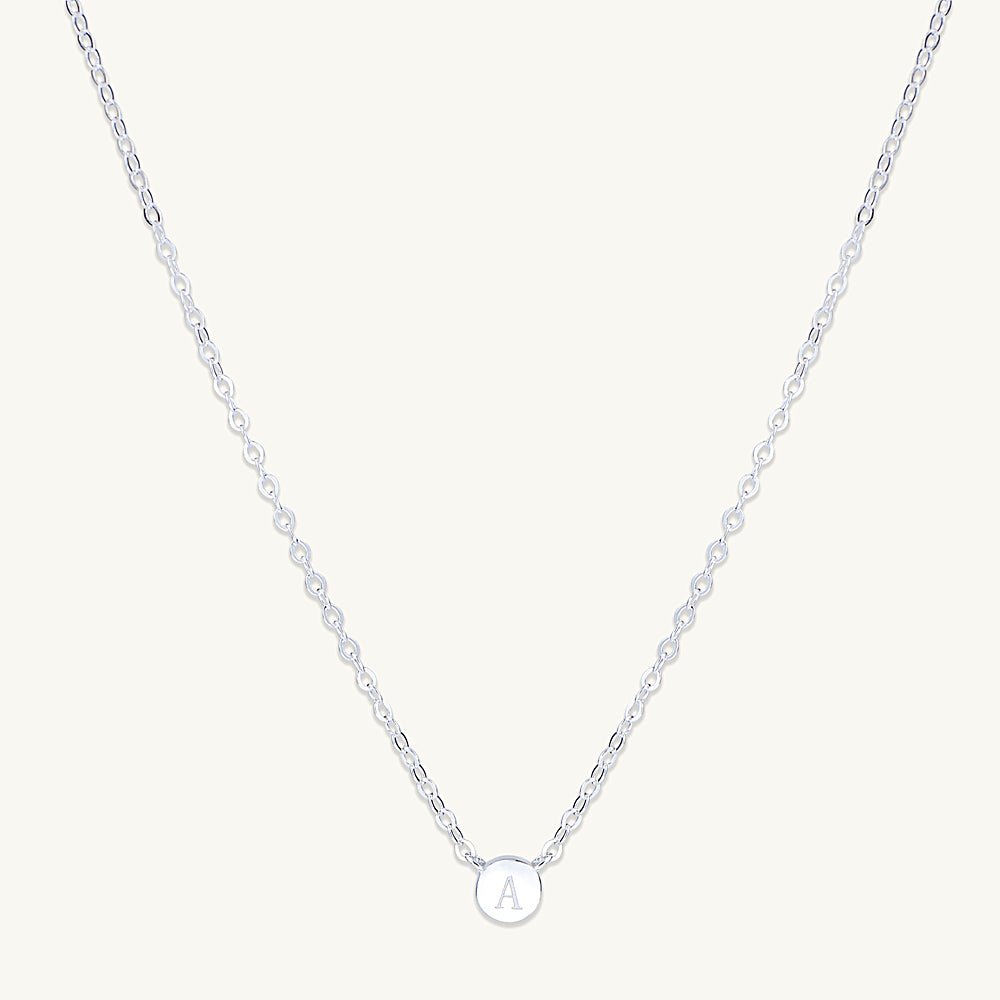 Initial Letter Dot Necklace
