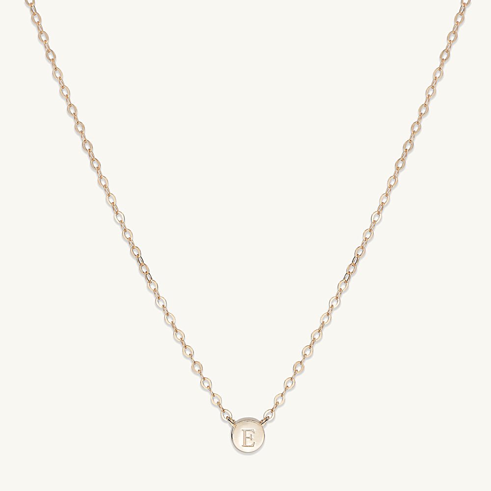 Initial Letter Dot Necklace