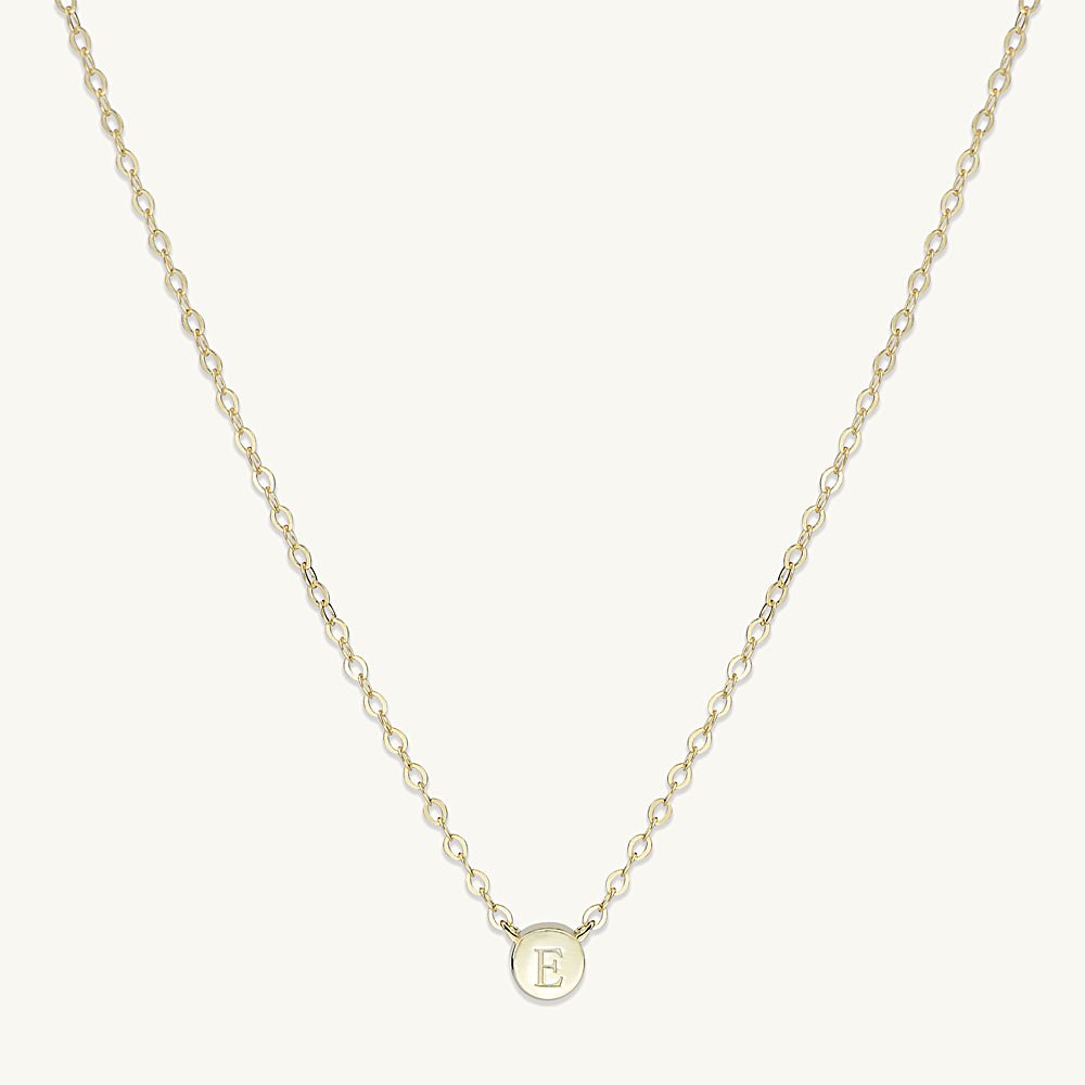 Initial Letter Dot Necklace