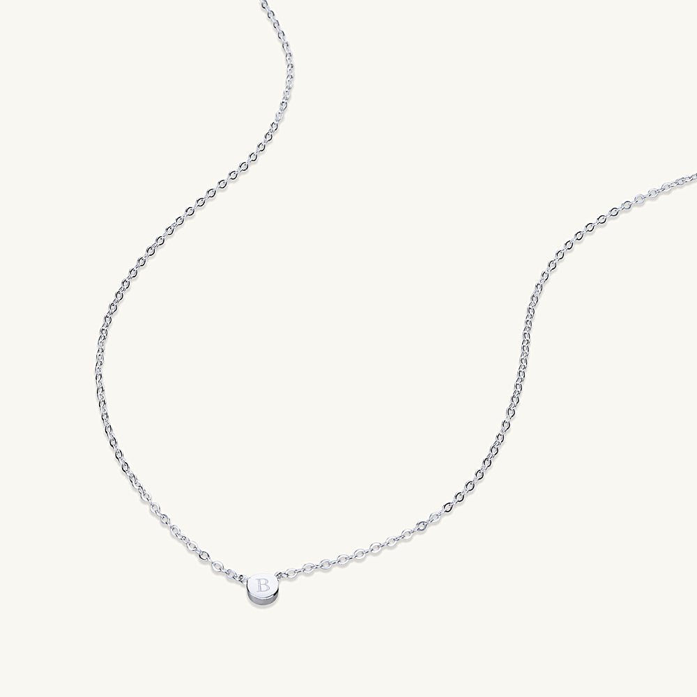 Initial Letter Dot Necklace