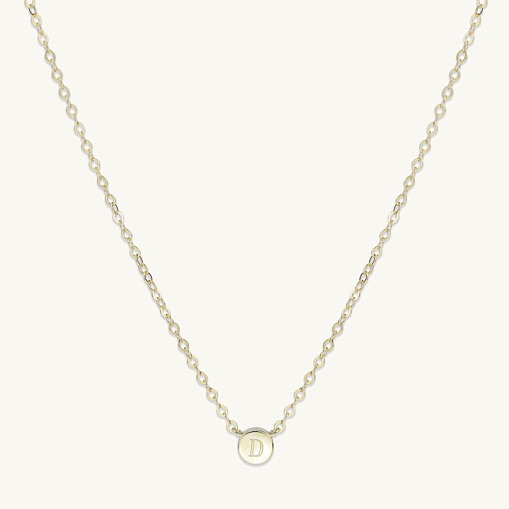 Initial Letter Dot Necklace