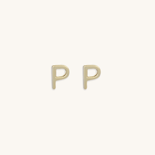 Initial Letter Stud Earrings