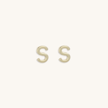 Initial Letter Stud Earrings
