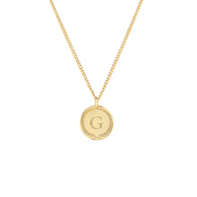 Initial Medallion Coin Necklace