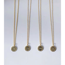 Initial Medallion Coin Necklace