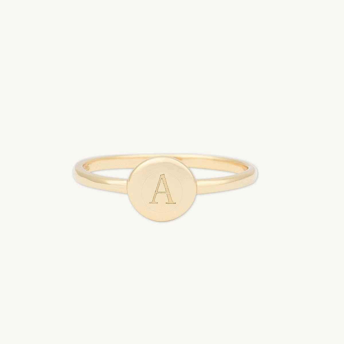 Initial Letter Dot Ring (Size 9)