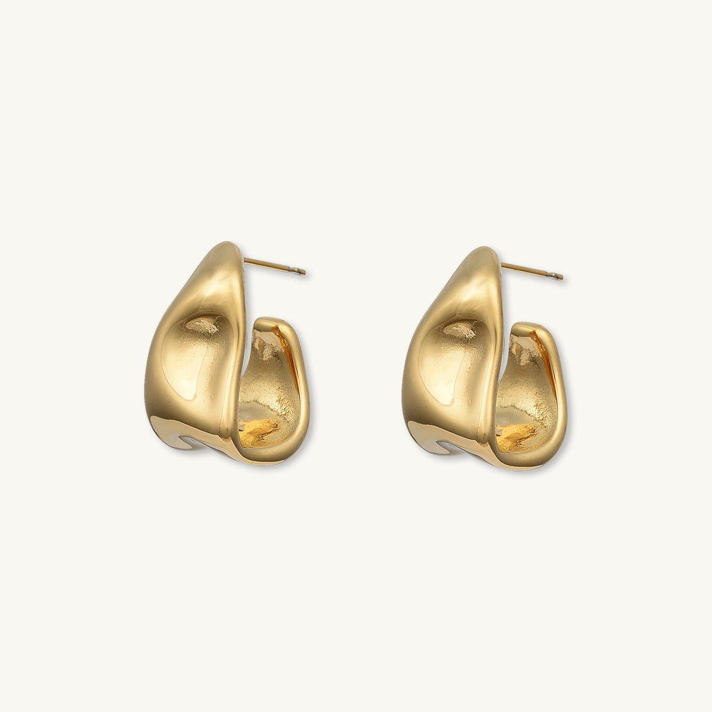 Iris Huggie Stud Earrings