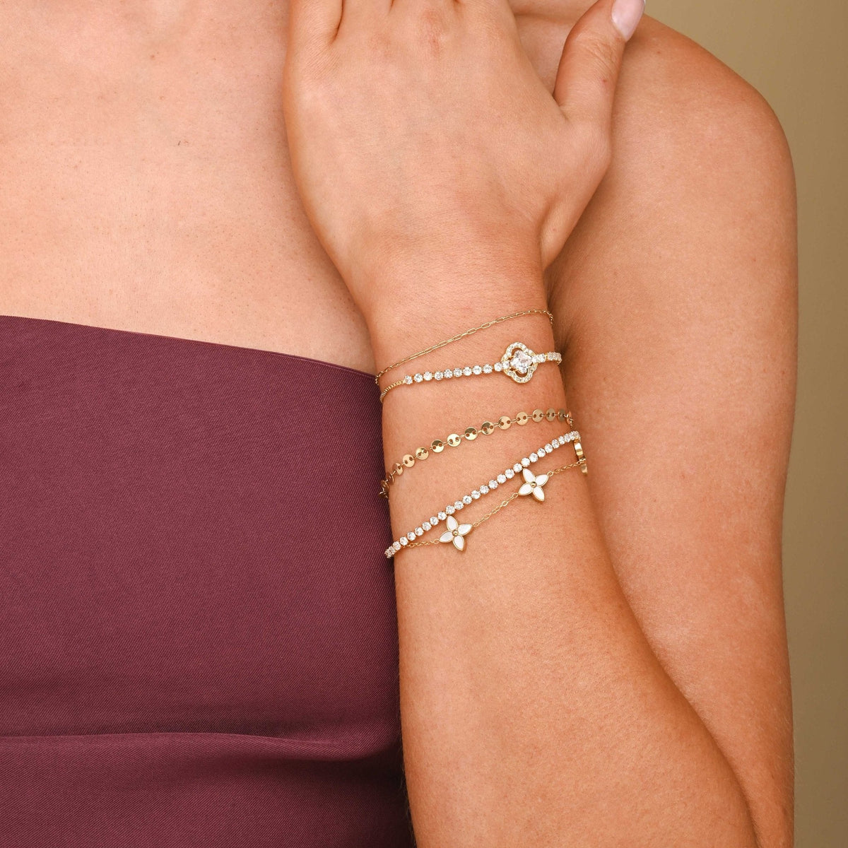 Trio Clover Marquise MOP Bracelet
