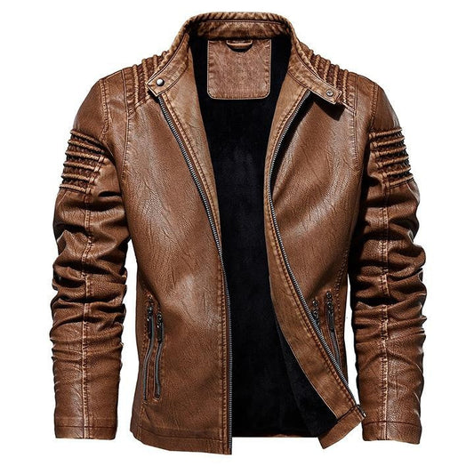 Matteo Sinclair | Vintage Leather Biker Jacket For Men