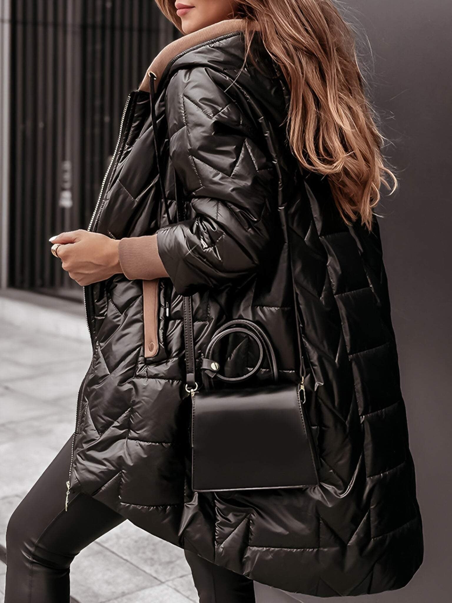 Raelynn Long Women's Hooded Coat – Lightweight Full-Zip Jacket for Daily Urban Use & Cool Weather