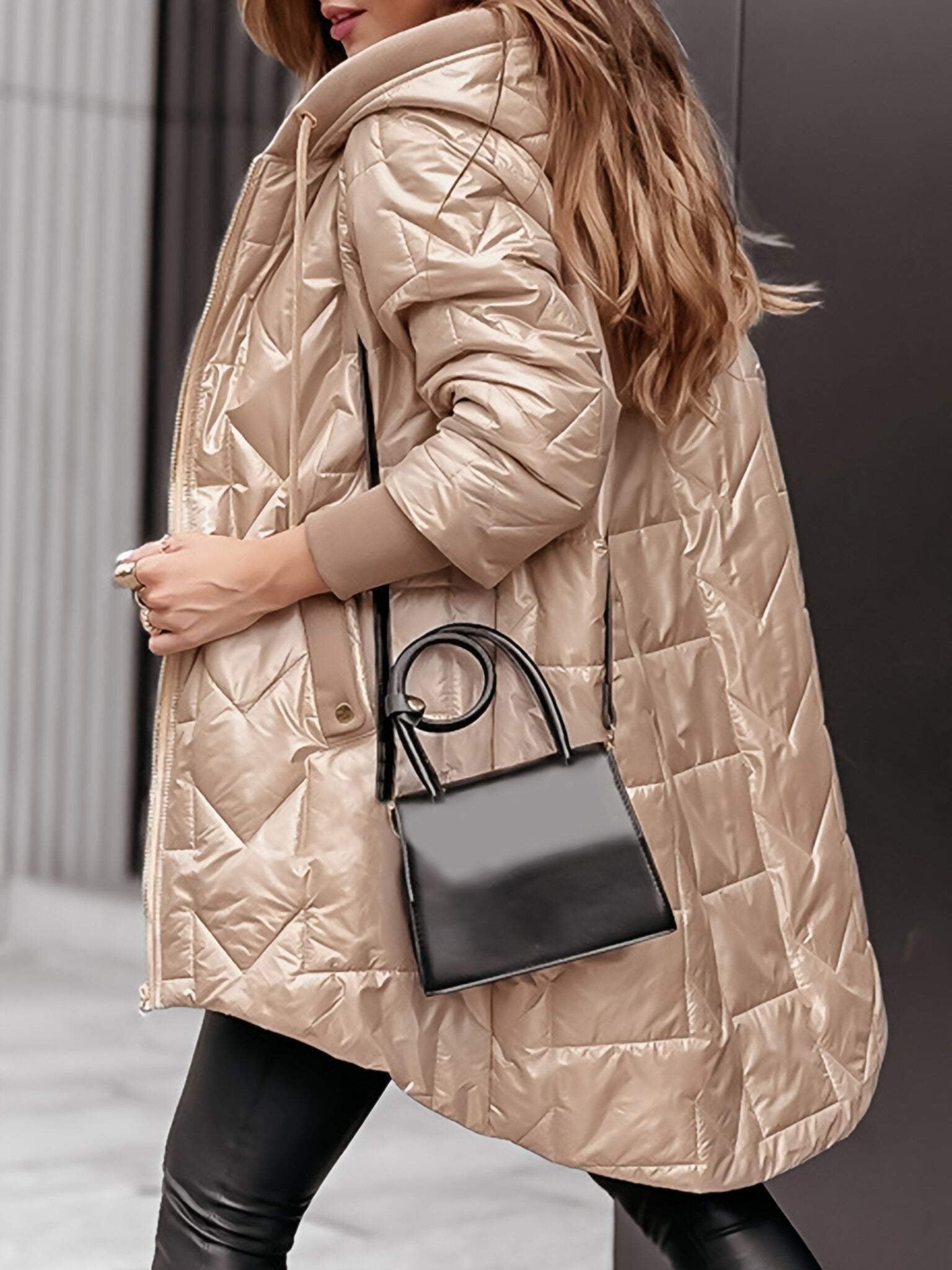 Raelynn Long Women's Hooded Coat – Lightweight Full-Zip Jacket for Daily Urban Use & Cool Weather