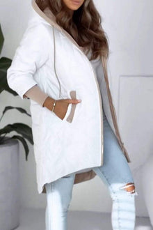 Raelynn Long Women's Hooded Coat – Lightweight Full-Zip Jacket for Daily Urban Use & Cool Weather